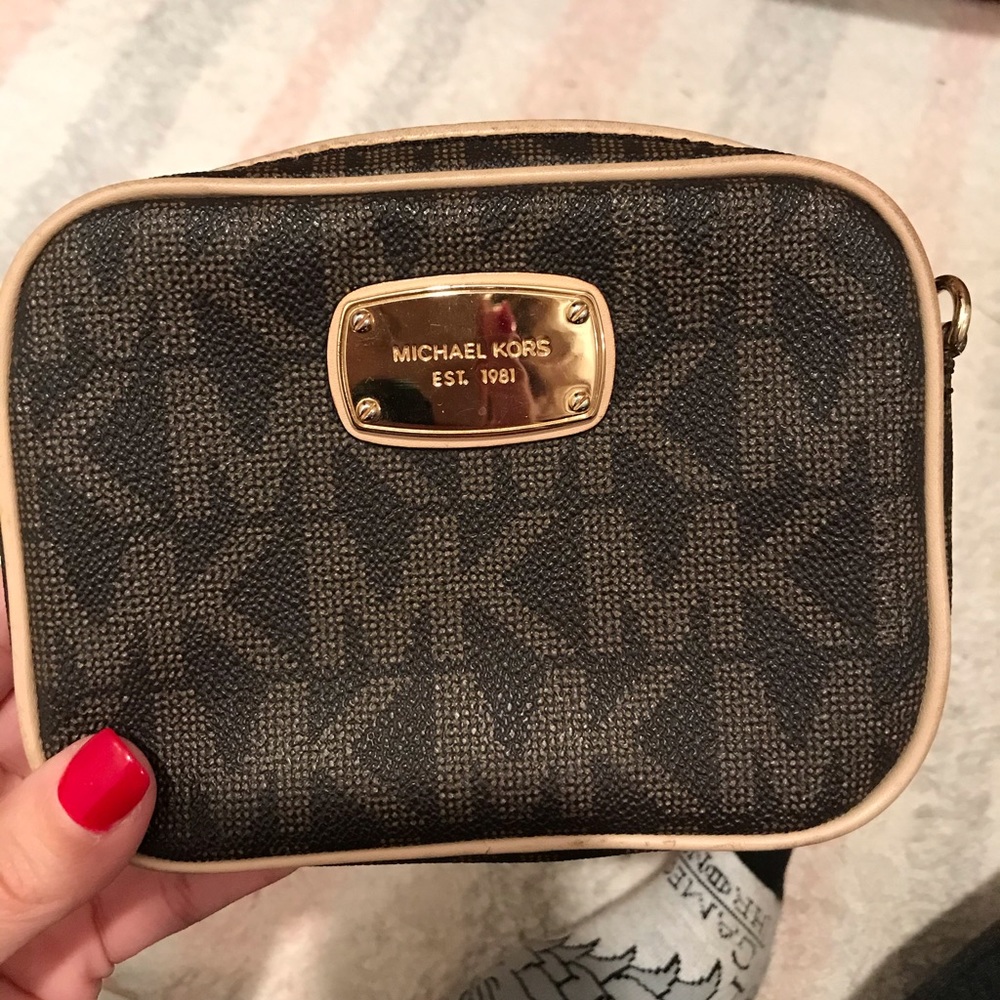 Brown / Tan crossbody mini bag - Picture 2 of 4